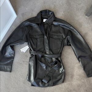 Babaton Sleek Black Leather Jacket